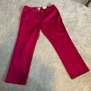 NWT Cleo Petites Everybody Fit Bright Pink Pants Women’s Size 16